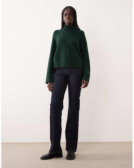Abercrombie & Fitch Green Funnel Neck Jumper