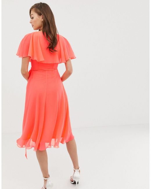 asos neon pink dress