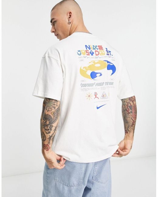Camiseta blanca extragrande con estampado en la espalda Nike de hombre de  color Blanco | Lyst