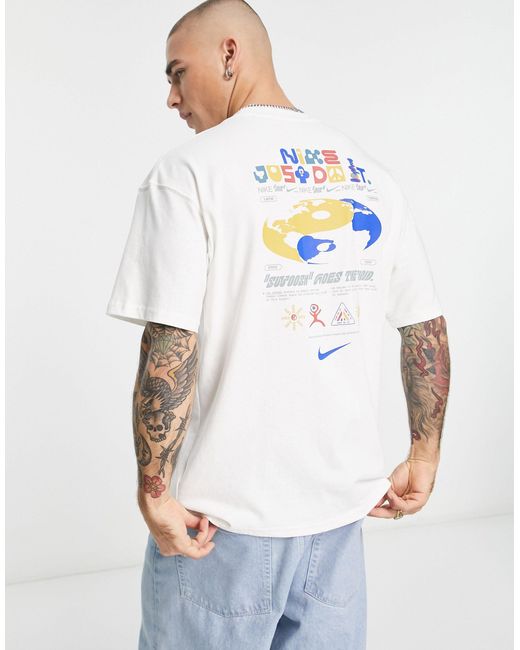 T-shirt oversize imprimé au dos Nike pour homme en coloris Blanc | Lyst