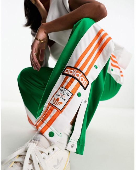 Pantalones verdes con diseño universitario adibreak Adidas Originals de color Green