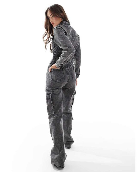 Glamorous Black Denim Boiler Suit