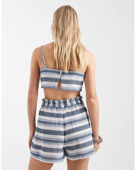 Aray Blue Crochet Beach Short