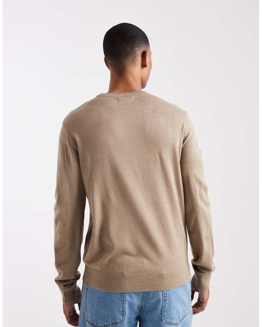Threadbare Natural Crew Neck Sweater for men