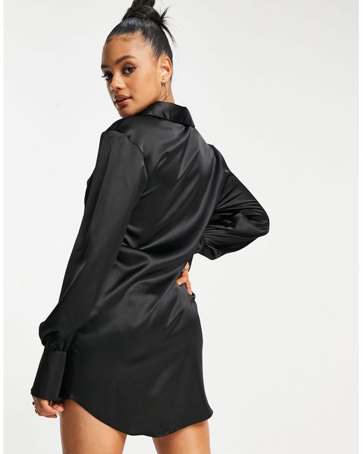 plunge black shirt