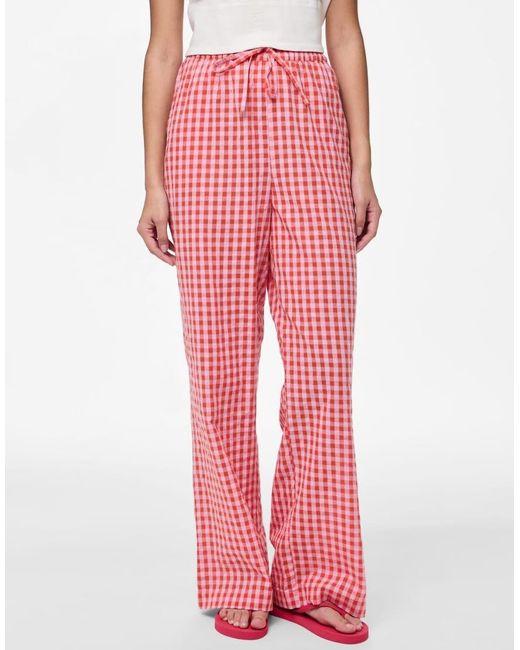Pieces Red Trousers