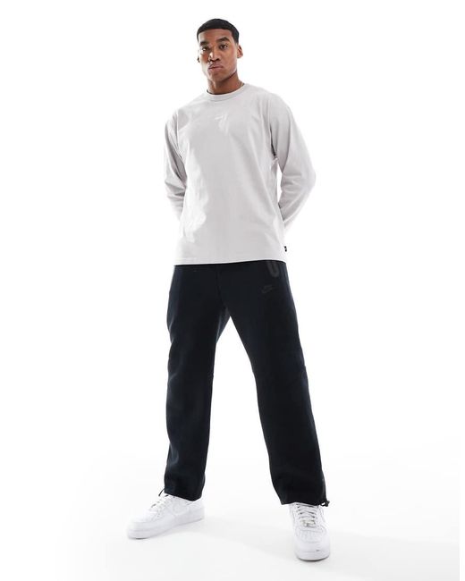 Nike White Tech Fleece Open Hem joggers for men