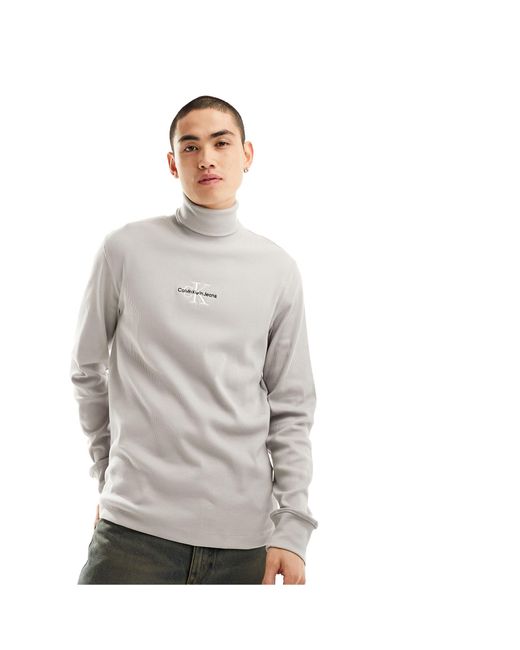 Sudadera gris Calvin Klein de hombre de color White