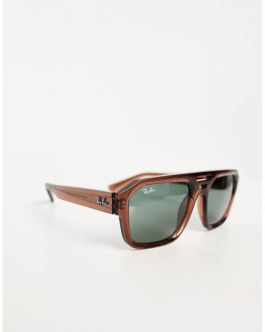 Ray-Ban Brown Corrigan Aviator Sunglasses