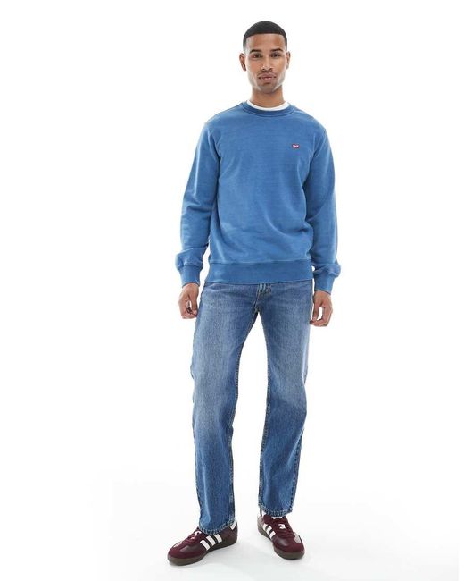 Levi's Blue Original Batwing Logo French Terry Sweatshirt for men