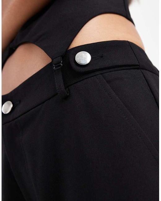 Collusion Black Tailored Low Rise Relaxed Trousers