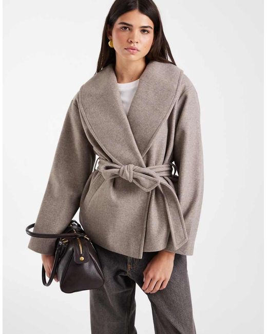Vero Moda Brown Belted Short Formal Jacket