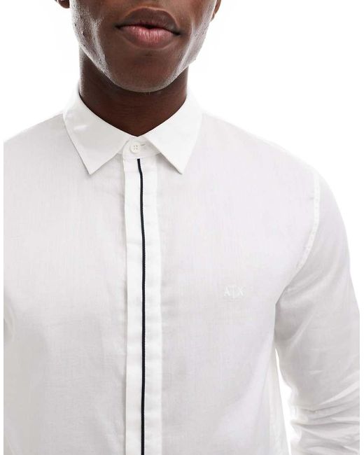 ARMANI EXCHANGE Overhemd Met Lange Mouwen in het White voor heren