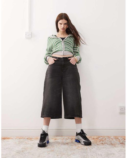 Noisy May Black Denim Culottes