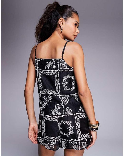 River Island Gray Handkerchief Cami Top Co-ord