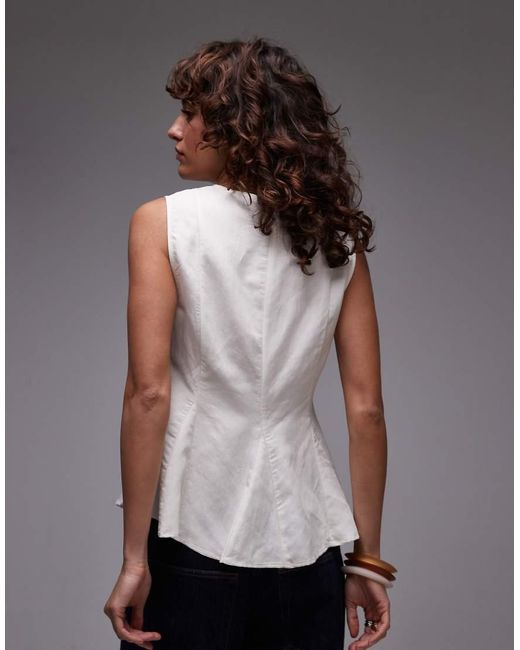 Top A Peplo di Mango in Gray