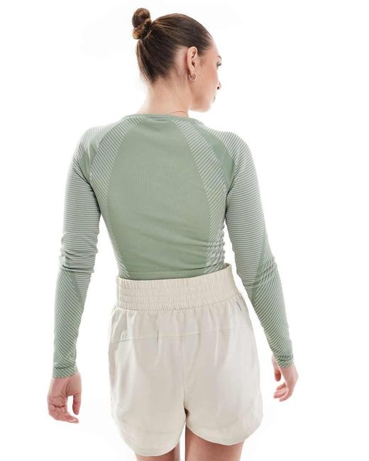 Adidas Originals Gray Adidas Training Seamless Long Sleeve Crop Top