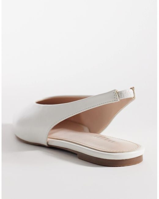 Raid White Piella Slingback Flats