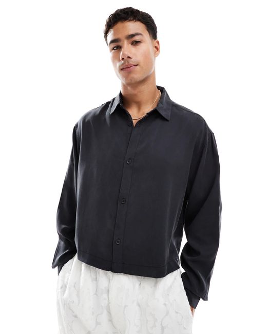 ASOS Blue Premium Oversized Shirt for men
