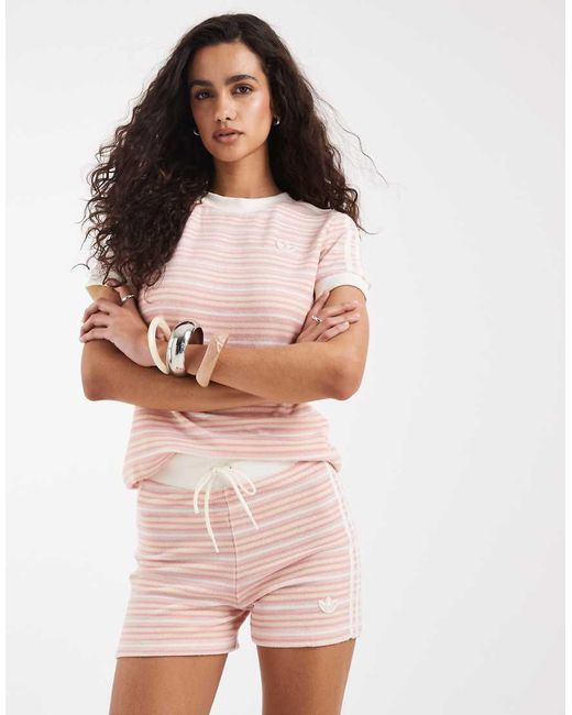 Adidas Originals Pink Terry Towelling Shorts