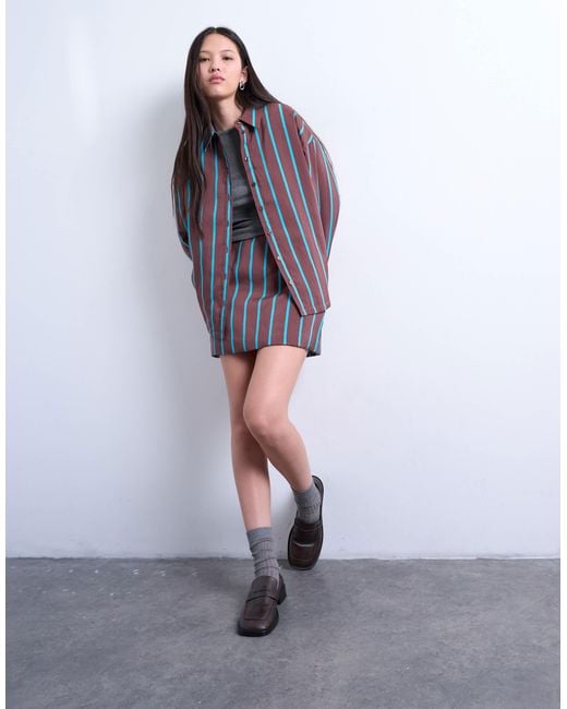 TOPSHOP Multicolor A-line Mini Skirt