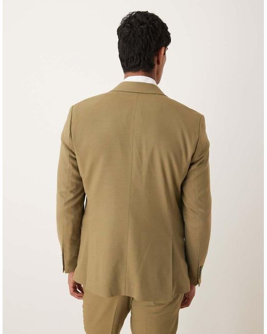 SELECTED Natural Wool Blend Slim Fit Blazer for men