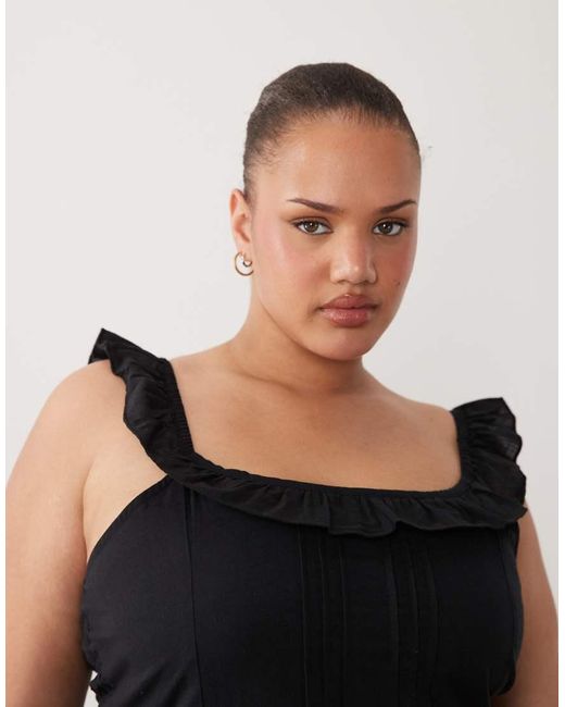 Esmee Curve Black Mini Beach Dress