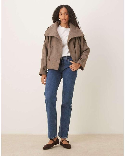 ASOS Brown Formal Cropped Trench Coat