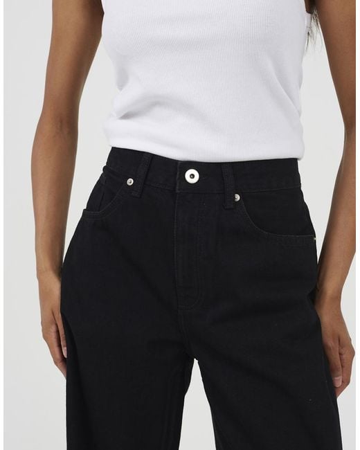 Brave Soul Black Mid Rise Wide Leg Jeans
