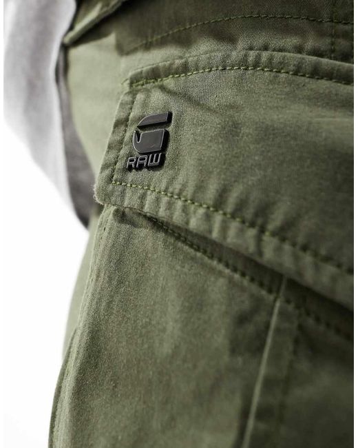 G-Star RAW Green Rovic 3D Regular Tapered Cargo Trousers for men