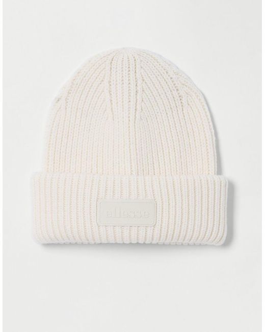 Ellesse White Vetalo Beanie for men