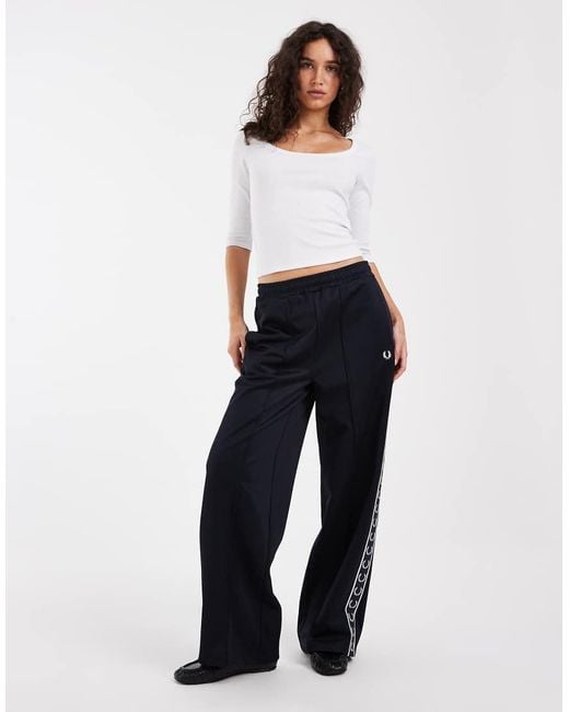 Fred Perry White Taped Track Pants