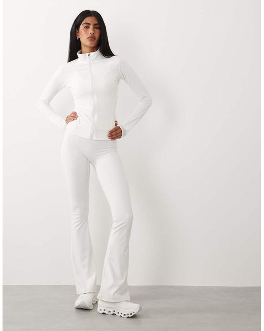 Gina Tricot White Mix And Match Flare Yoga leggings