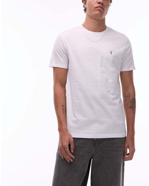 AllSaints Pink Brace 3-pack Brushed Cotton T-shirts for men