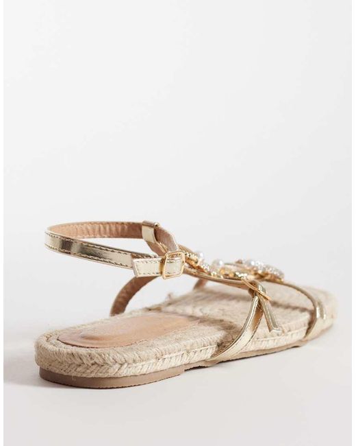 South Beach Metallic Starfish Flat Sandals
