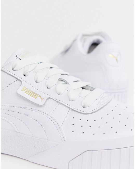 puma cali triple white trainers
