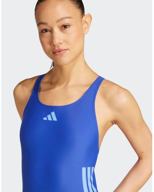 Adidas Originals Badpak Met 3-Stripes En C-Achterkant in het Blue