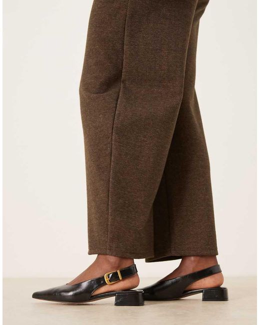 ASOS Brown Lotto Slingback Ballet Flats