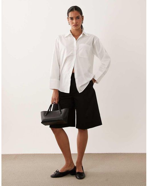 New Look White Oversized Poplin Shirt