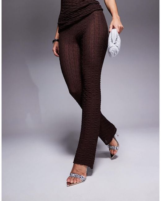 ASOS Purple Semi Sheer Texture Slim Leg Pants