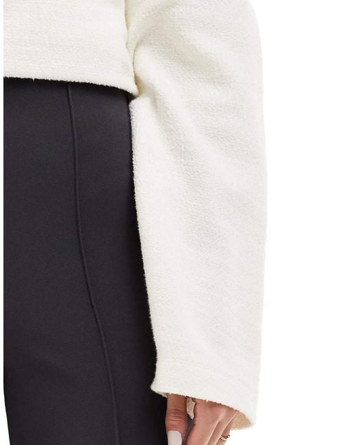 Vero Moda Broek Met Wijde Pijpen En Plooi Aan De Voorkant in het Blue