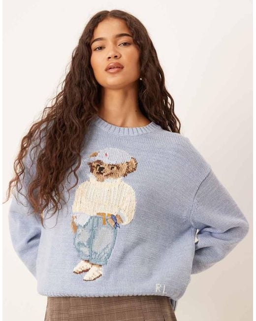 Polo Ralph Lauren Gray Bear Knitted Jumper