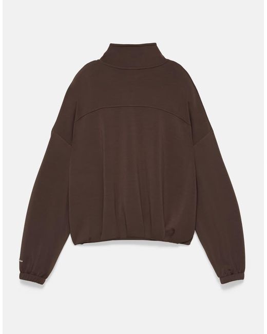 Pull&Bear Brown Flowy Jacket With Contrast Trims