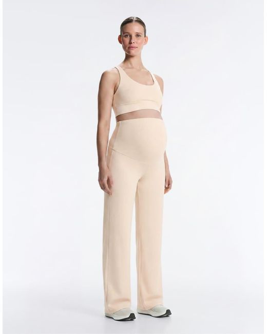 Oysho Natural Maternity Comfortlux Straight-leg Trousers