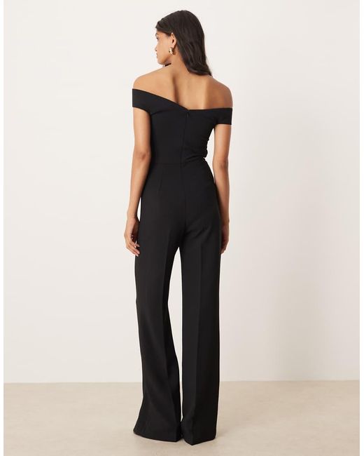 Mango Blue Off Shoulder Jumpsuit