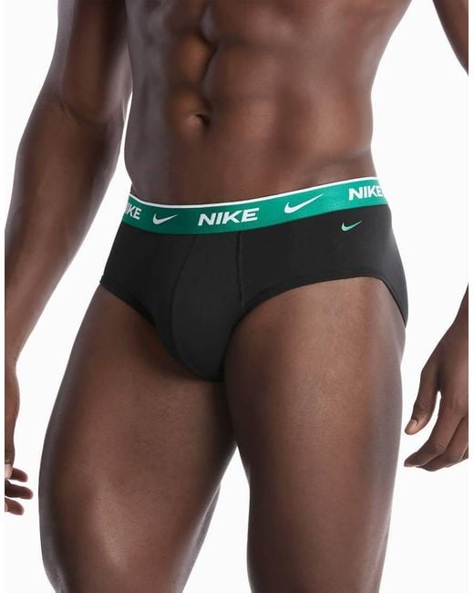 Nike Blue Essential Cotton 3 Pack Briefs for men