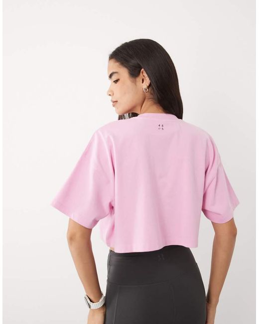 4505 Pink Icon Heavyweight Cotton Cropped T-shirt With Quick Dry Finish