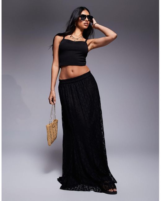 ASOS Black – maxirock aus spitze