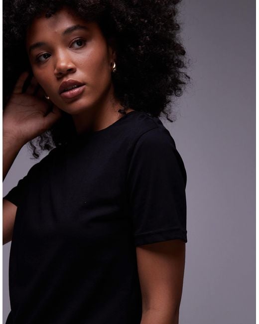 Mango Black Round Neck T-shirt