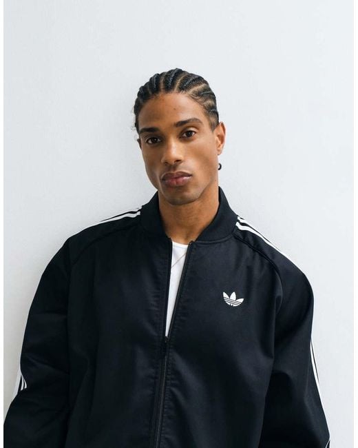 Adidas Originals Blue Sst Adicolor Classics Cotton Twill Tracktop for men